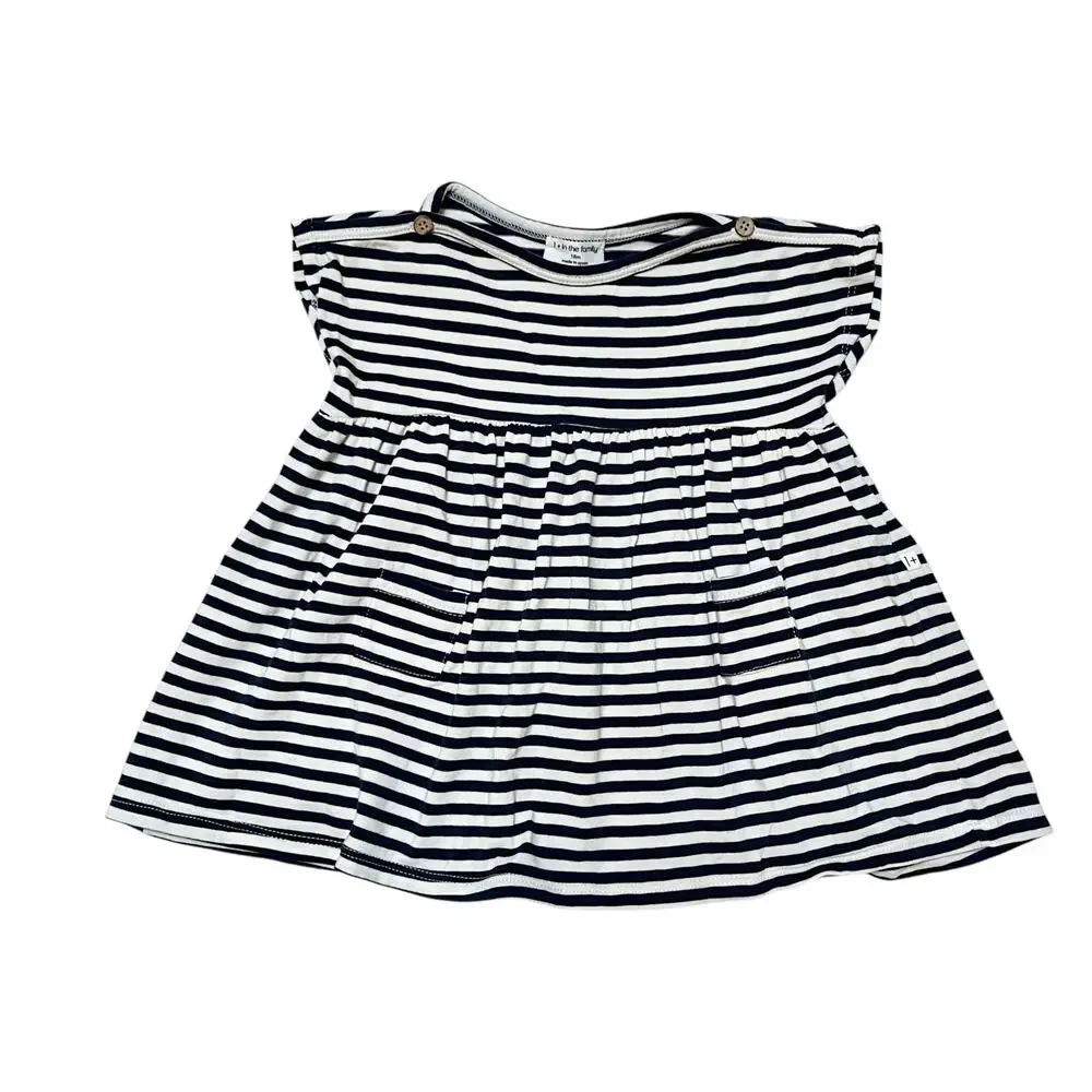 1+ In The Family Striped Dress Size 18 months